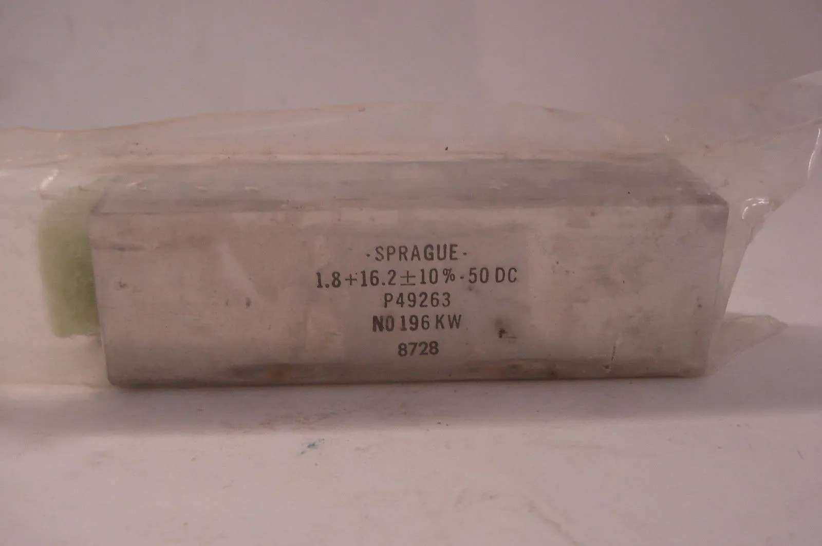 SPRAGUE P49263 N0196KW 1.8+16.2+10%-50 DC