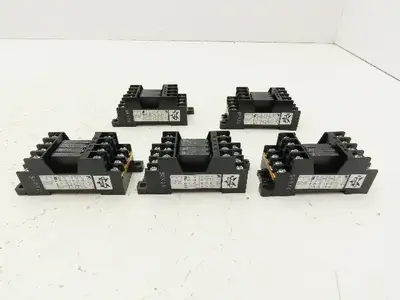 Automation Direct RS4N-DE Fuji Socket Mount 4 Card Relay 24VDC 5A Lot of 5