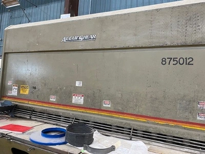 Used 2001 ACCURSHEAR 875012 Power Squaring Shears (Inch) New Jersey US | National Machinery Exchange #1498295