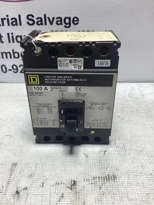 Square D FAL36100 Circuit Breaker 100 amp molded case