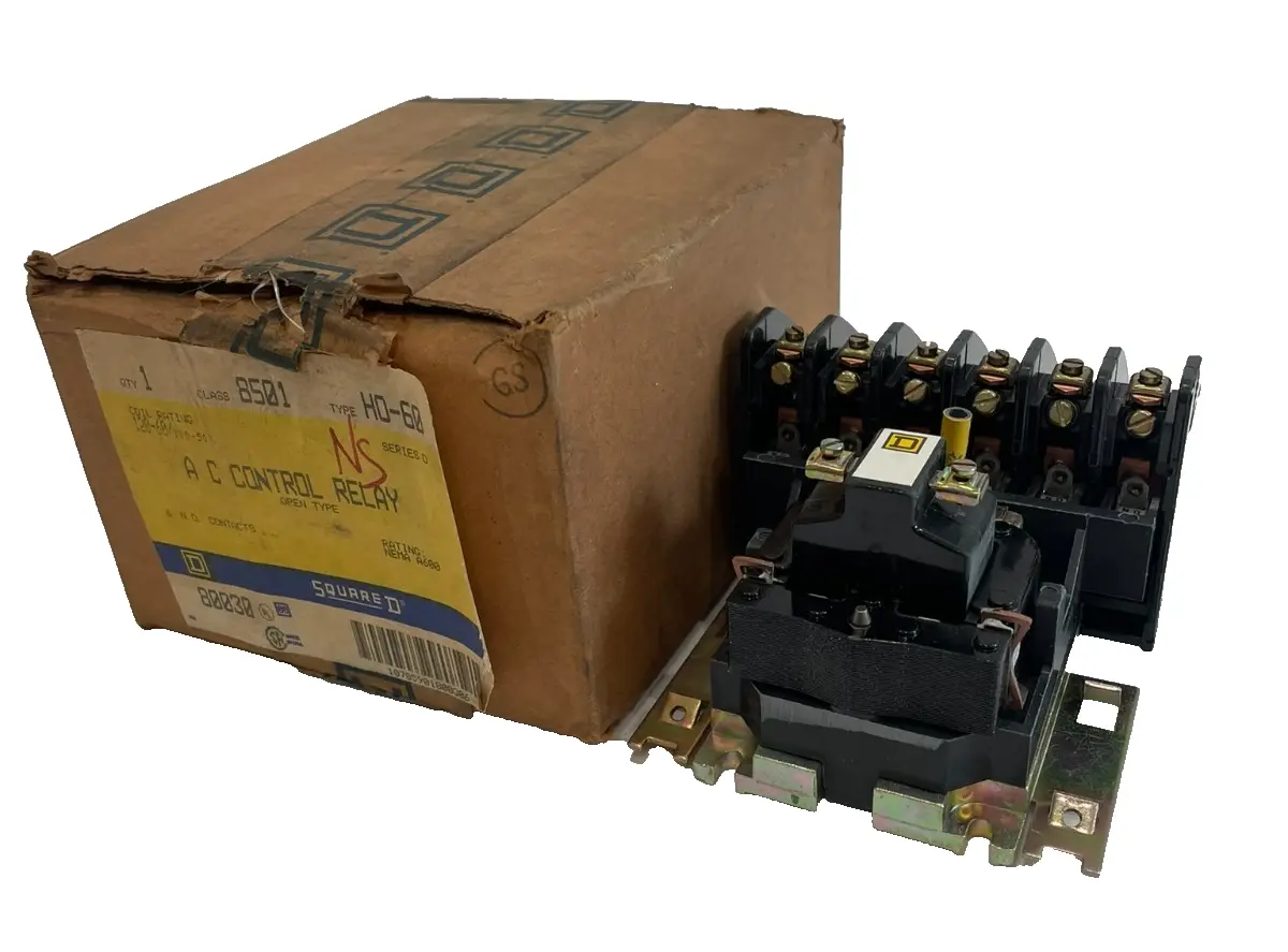 NEW SQUARE D 8501-H060 CONTROL RELAY SER.D 8501H060