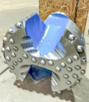 Used TRIDENT SUPREME 9-7/8" FLAT FACE CARBIDE BUTTON CABLE TOOL DRILL BIT Carbide Drills Pennsylvania US | East West Machinery & Drilling #1417861