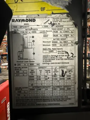 RAYMOND 550-OPC30TT Forklifts | ListingHippo (7)