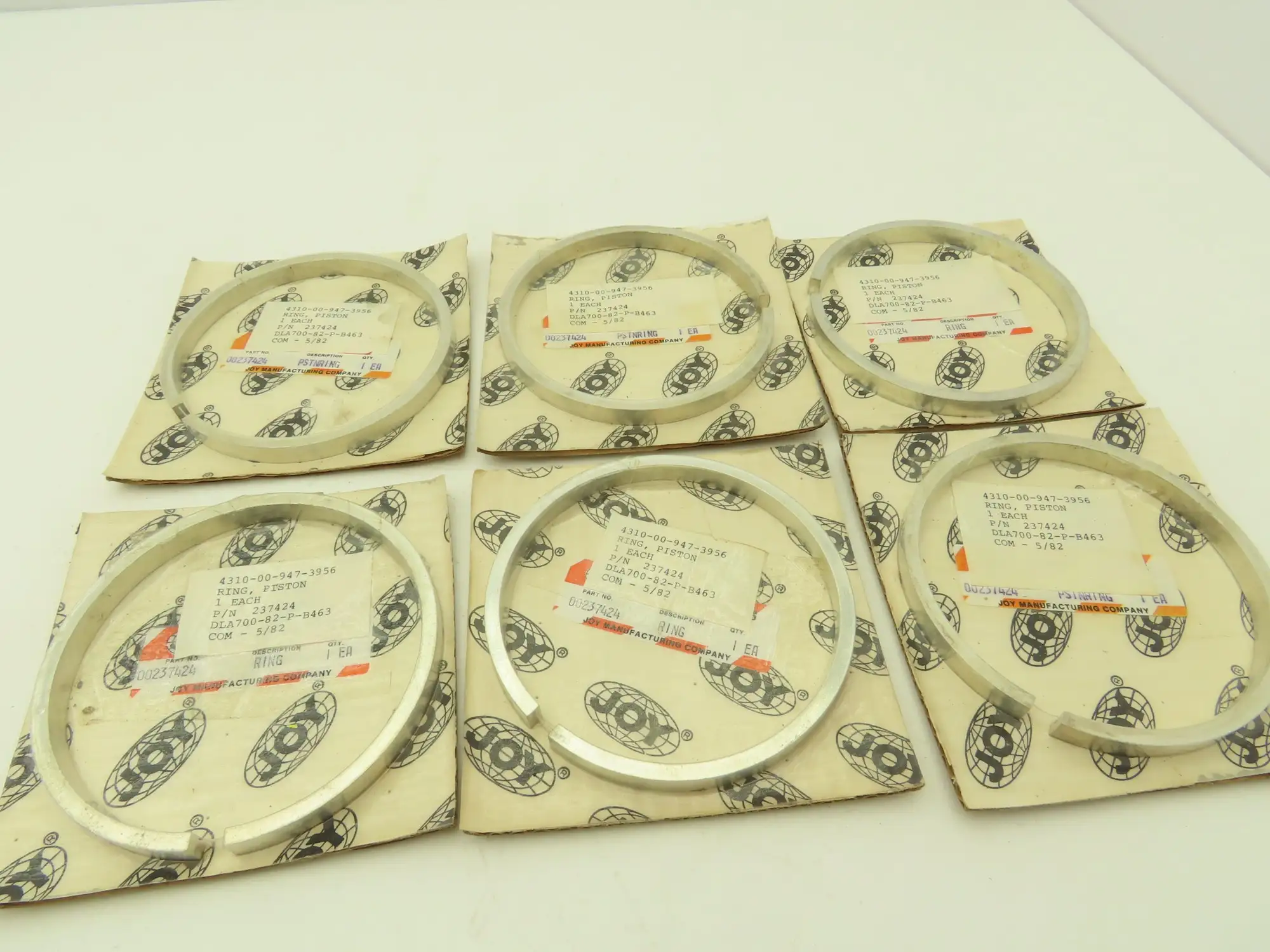 Joy 00237424 Piston Ring OEM 4-3/4" Gardner Denver Compressor  Lot of 6