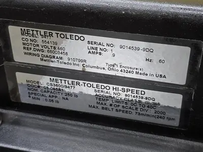 Used METTLER TOLEDO _UNKNOWN_ Checkweighers (Misc) Wisconsin US | Packer City Sales #1297951