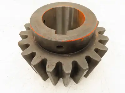 Large Steel Pinion Spur Gear 20-Tooth 4.5" Keyed Bore Hub 11" OD