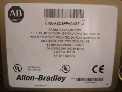 Allen Bradley 6180-AECBFFACABZ Industrial Computer Workstation Panel Ser A Used