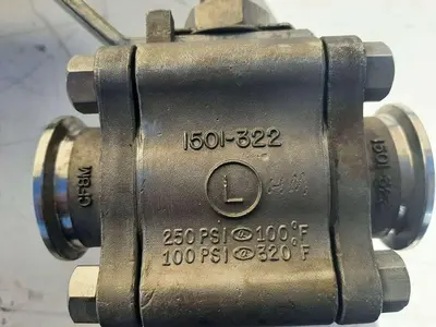 Valve, Ball, 1.5", Stainless Steel, Ladish, Tri-clamp, Lot of (4) Valves #S744651