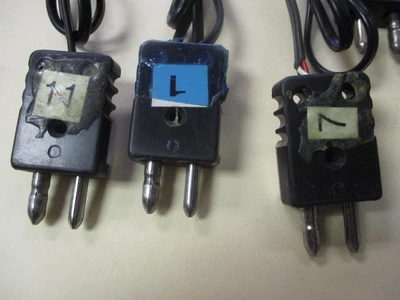 Used Black 2-pole Thermocouple Connector's (QTY 7)