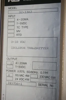 NEW RIS/AMETEK SC-1302 TRANSMITTER MODULE 115VAC, SC1302