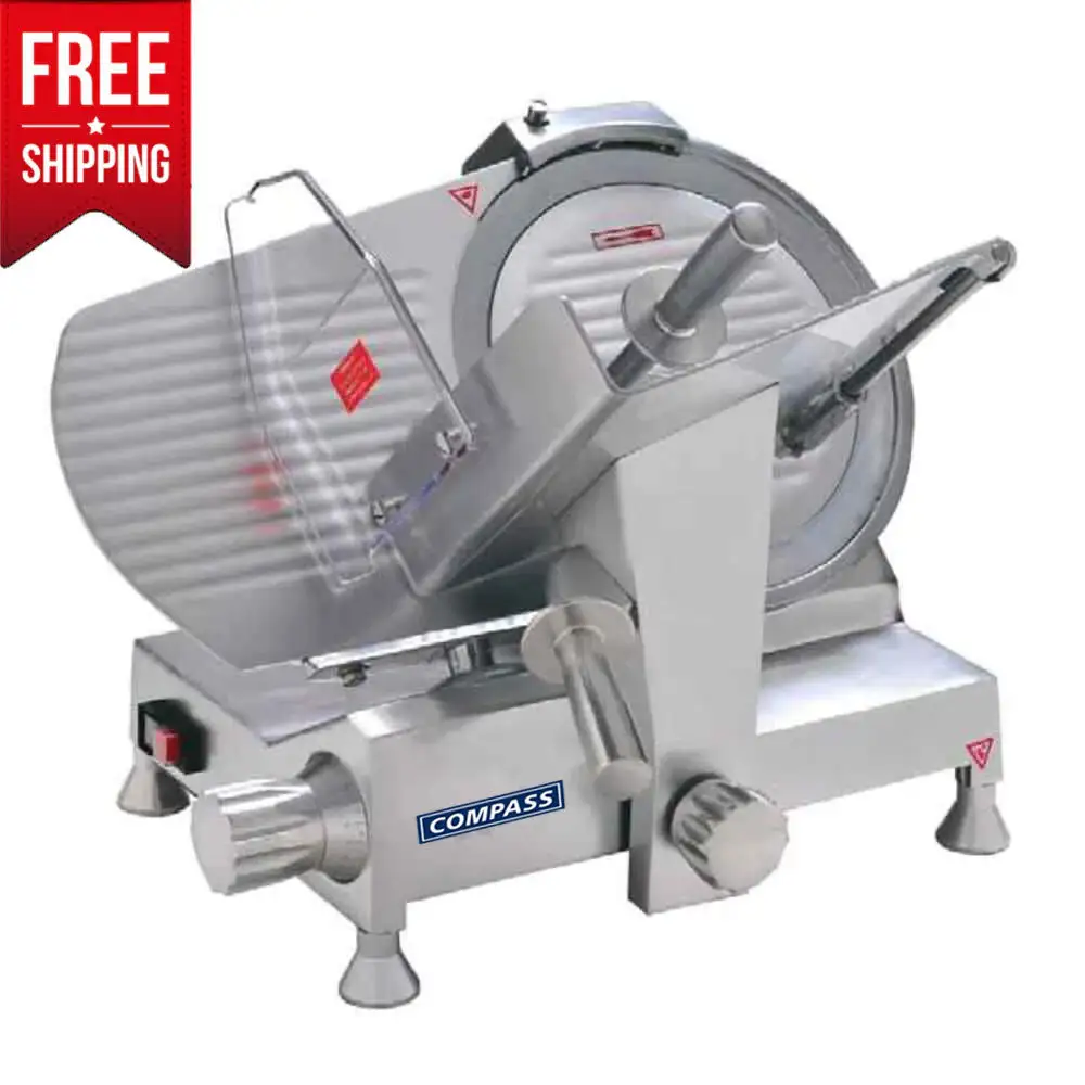 Compass HBS-300L Manual Meat Slicer – 12" Blade, 250W Motor, Adjustable Thickness