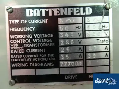 USED Battenfeld Gloucester 85 Ton Battenfeld Injection Molder, Model BK850/200