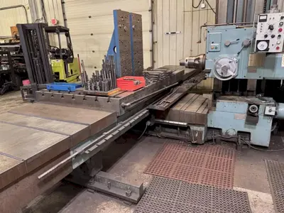 4" NOMURA MODEL #B-100WP TABLE TYPE HORIZONTAL BORING MILL 50 TAPER 96" TRAVEL: YOBRO #25193