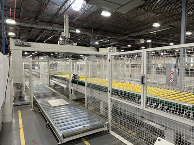 Stefani Evolution SSB Double-Sided Edgebander w/ Mahros Automatic Vacuum Loading & Unloading