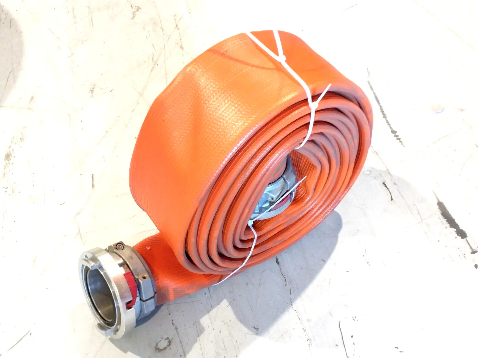 50R450OG | 5" Dia. Orange Industrial Supply Hose, Storz Couplings, 50 FOOT 200PSI - New Other