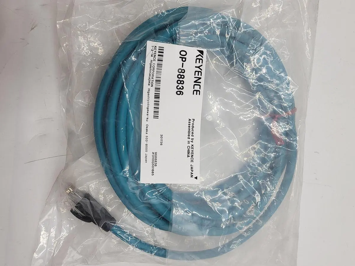 New | in-Stock KEYENCE KEYENCE OP-88836 ETHERNET CONNECTION CABLE *NEW IN BAG** Cable & Wire | ND Industrial Surplus #1216450