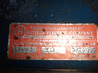 General Electric 500 HP, 1800 RPM, Electric Motor