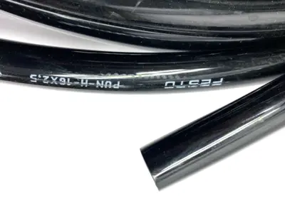 USED FESTO PUN-H-16X2,5 BLACK PNEUMATIC TUBING 16MM OD 11MM ID CUT TO 15M
