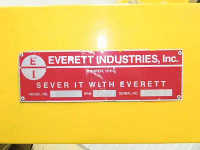 Everett 16-MIT Cut Off Abrasive Metal Saw 16" Blade Exhaust Blower 10Hp 3210RPM