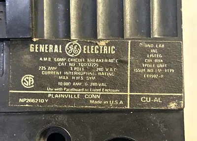 Used GE TQD32225 Miscellaneous Equipment (Electrical & Power) | Surplus Asset Holdings #1189900