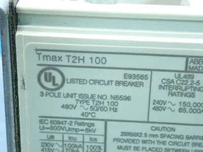 USED ABB TMAXT2H100