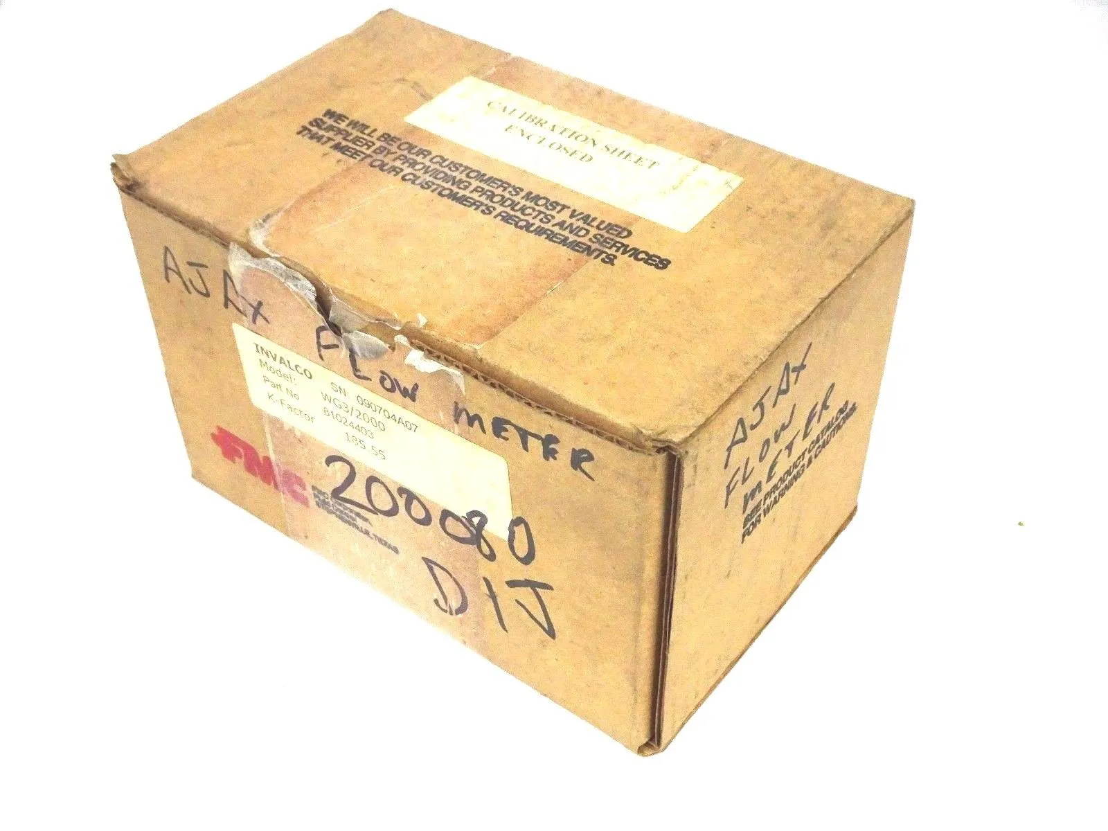 NEW FMC TECHNOLOGIES INVALCO WG3/2000 81024403 TURBINE FLOW METER