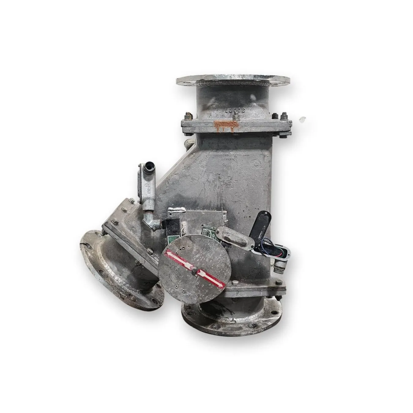 Used 8" Square Aluminum Body Diverter Valve
