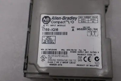 AB ALLEN-BRADLEY 1769-IQ16 SERIES A  INPUT MODULE STOCK H1385A