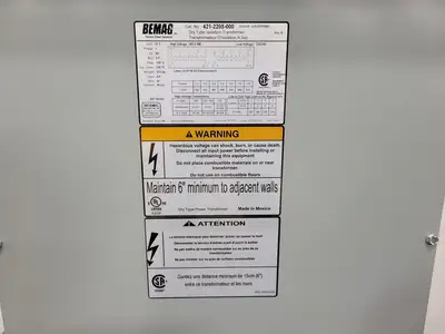 Used BEMAG UA1037P480 Transformers British Columbia CA | Lenmark #265047