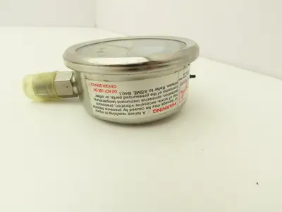 Pressure Gauge 0-200 PSI 316SS Glycerin Filled ASME B40.1 Lot of 9 1/4" NPT