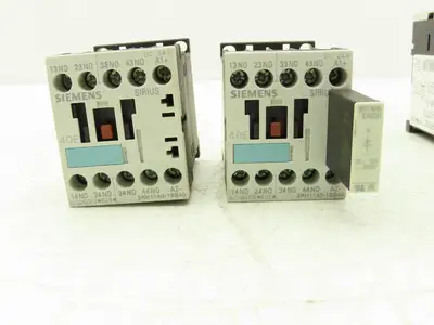 Siemens 3RH1140-1BB40 Auxiliary Contactor Size S00 4NO 600VAC 10A Lot Of 11