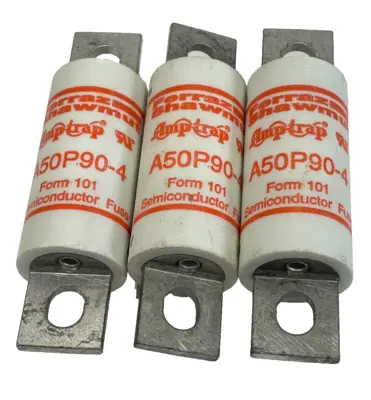 NEW FERRAZ SHAWMUT A50P90-4 SEMICONDUCTOR FUSES A50P904 LOT OF 3