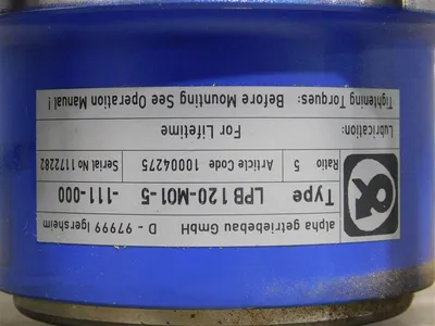 WITTENSTEIN alpha LPB120-M01-5-111-000 Planetary Gearbox Ratio 5 Used