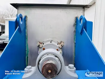 USED AARON PROCESS EQUIPMENT 11-CU.FT. JACKETED RIBBON BLENDER
