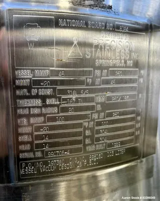 Used 27.2 Gallon Vertical 316L Stainless Steel Tank – Precision Stainless Built