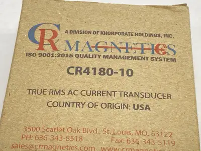 New | in-Stock CR MAGNETICS TRUE RMS AC CURRENT TRANSDUCER 4-20MA DC Transducers | Maverick Industrial Sales #1104680