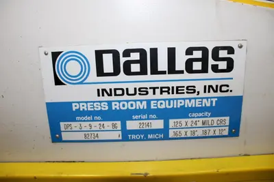 Used DALLAS DJR-8000 X 24 Coil Feed Lines Ohio US | D & D Industries #1413124