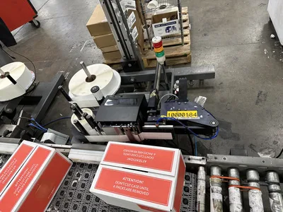 Box Labeling Station with Check Weigher
