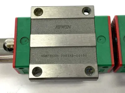 Used HIWIN LINEAR GUIDEWAY BLOCK & RAIL, 2-BLOCKS, 665MM RAIL Linear Guides Michigan US | Maverick Industrial Sales #1091398