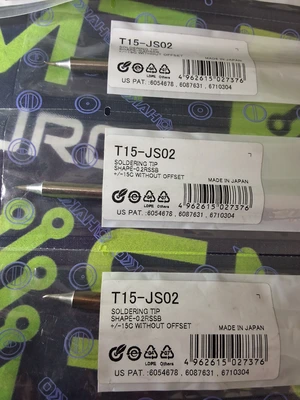 HAKKO T15-JS02 SOLDERING TIP; CHISEL 1.6 x 7.9mm - BRAND NEW