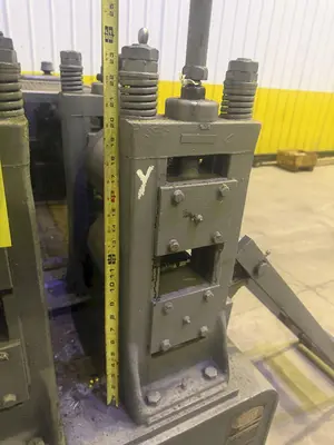 8" WIDE YODER 4-ROLL POWERED COIL FEEDER: YOBRO #24666