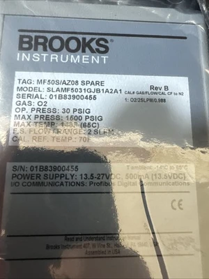 NEW Brooks Instrument SLAMF5031GJB1A2A1