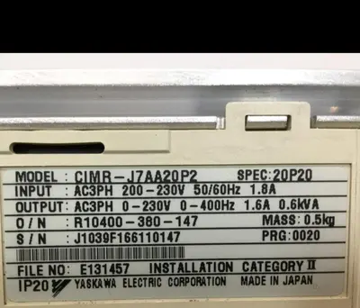 Used YASKAWA CIMR-J7AA20P2 Servo Drives | Ideal Machinery #664298