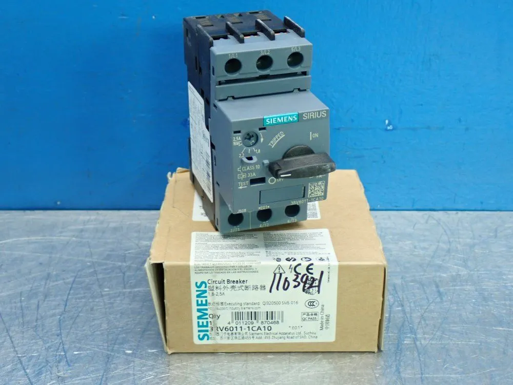 New | in-Stock SIEMENS 3RV60111CA10 Circuit Breakers Ohio US | HGR 24 #801913