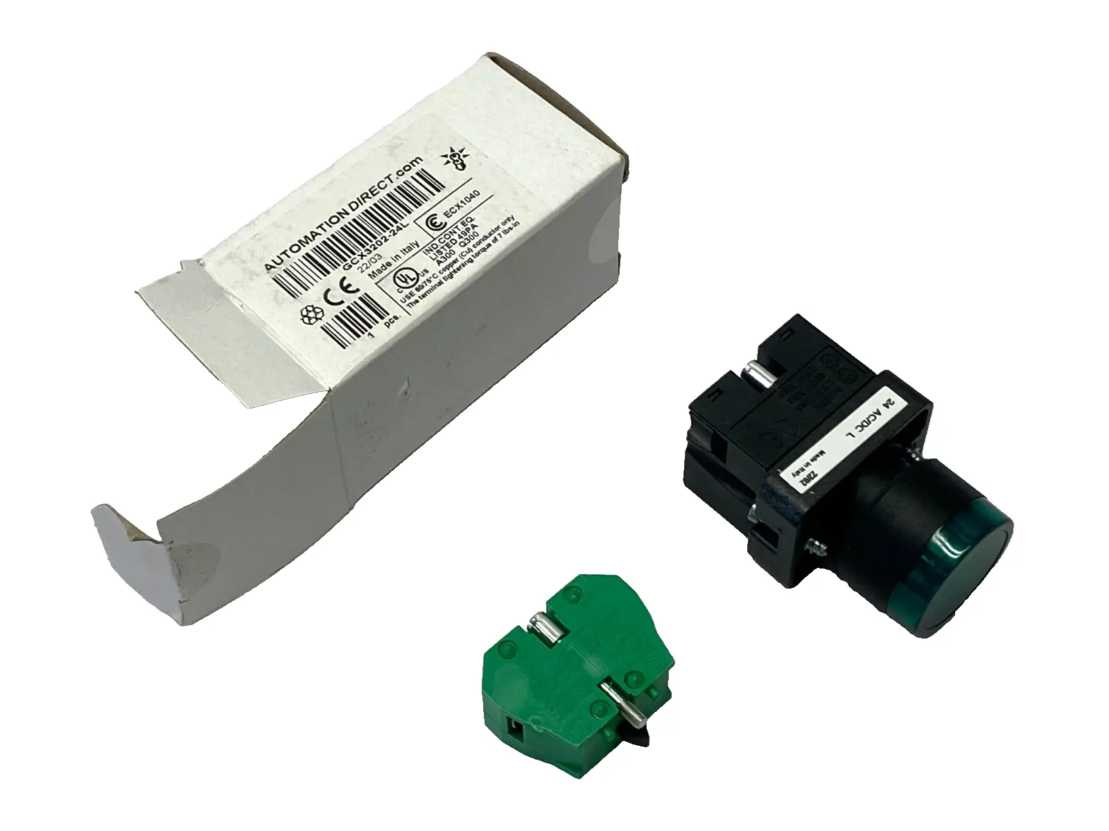 New | in-Stock AutomationDirect Green Illuminated Momentary Pushbutton 22mm 24V Relays & Switches Michigan US | Maverick Industrial Sales #1496102