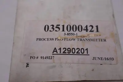 GEORGE FISCHER SIGNET 159000047 385501 PROCESS FLOW METER 3-8550-1 NEW #5581A