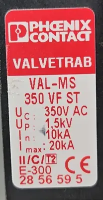 Phoenix Contact VAL-MS 350 VF ST VALVETRAB Surge Protection loc4A11
