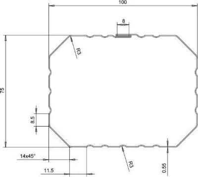 USED PROFIILIKESKUS DOWNSPOUT ROLL FORMER 3X4 INCH