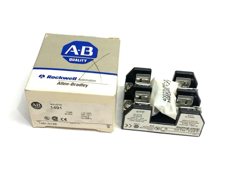 Used ALLEN-BRADLEY SER. B FUSE BLOCK 2-POLE 250V Fuse Accessories | Maverick Industrial Sales #1102307