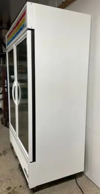 182-0192 True GDM-49F-HC~TSL01 2-Door White Display Freezer with Swing Doors